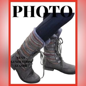 ROCKET DOG Suri Horizon Knit Tall Trail Boots Cozy Furry, Women’s 10 (C278-0615)